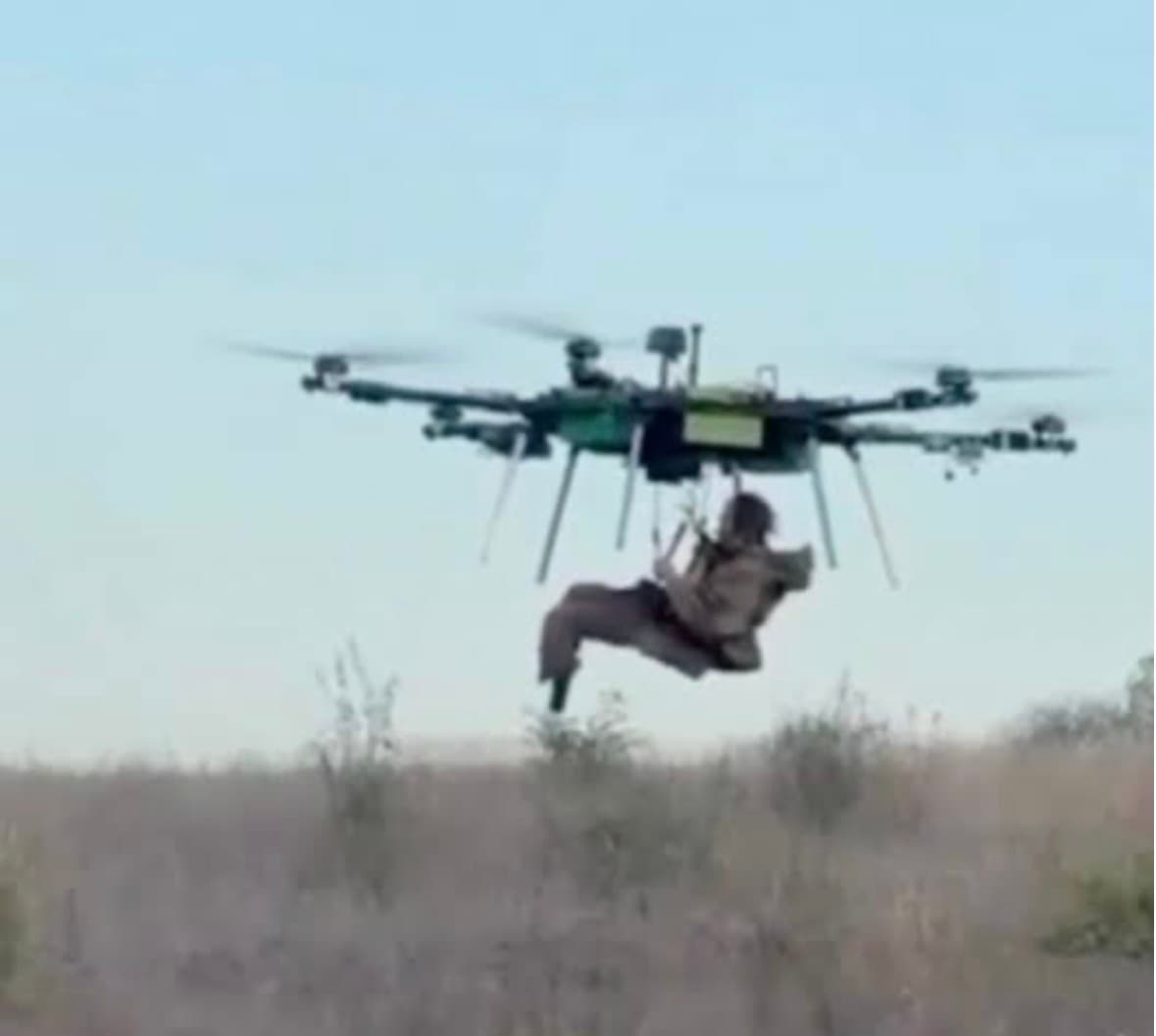 Ukrainian military video. Ukrainian battlefield drone rescue.