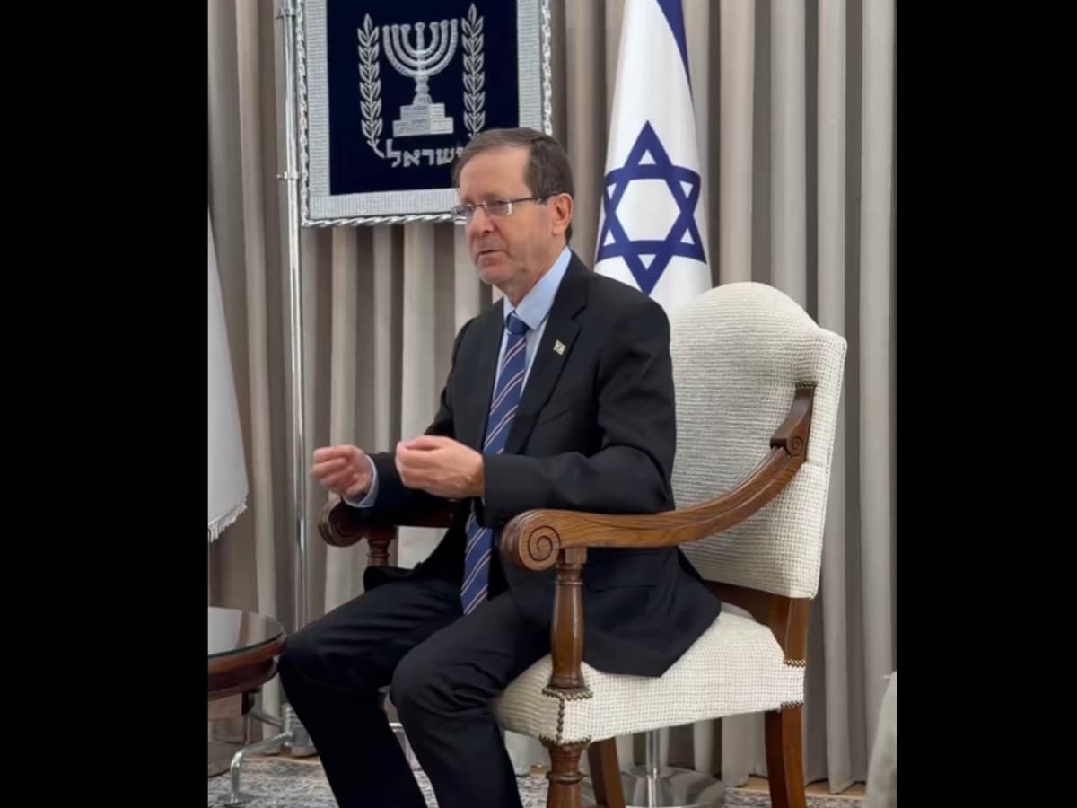 Isaac Herzog via X Israel's president, Isaac Herzog, gives remarks from the president's residence on October 28, 2026, about the outcome of Israel's legislative elections a day prior.