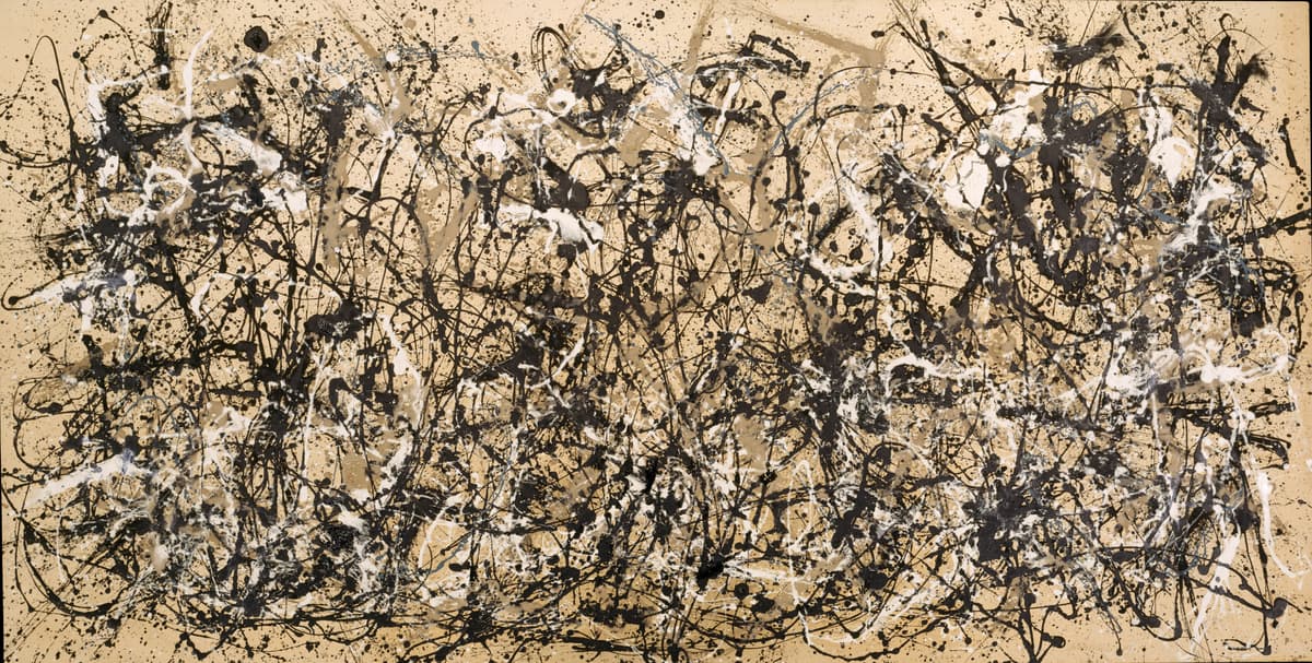 The Metropolitan Museum of Art 'Autumn Rhythm, Number 30, 1950' by Jackson Pollock, 1950. Detail.