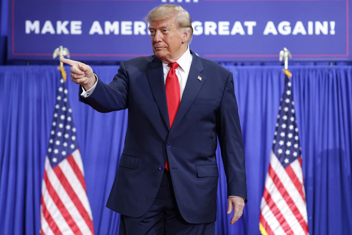 Alex Wong/Getty Images President Trump takes the stage during an election rally at Syracuse, New York, on October 9, 2026.