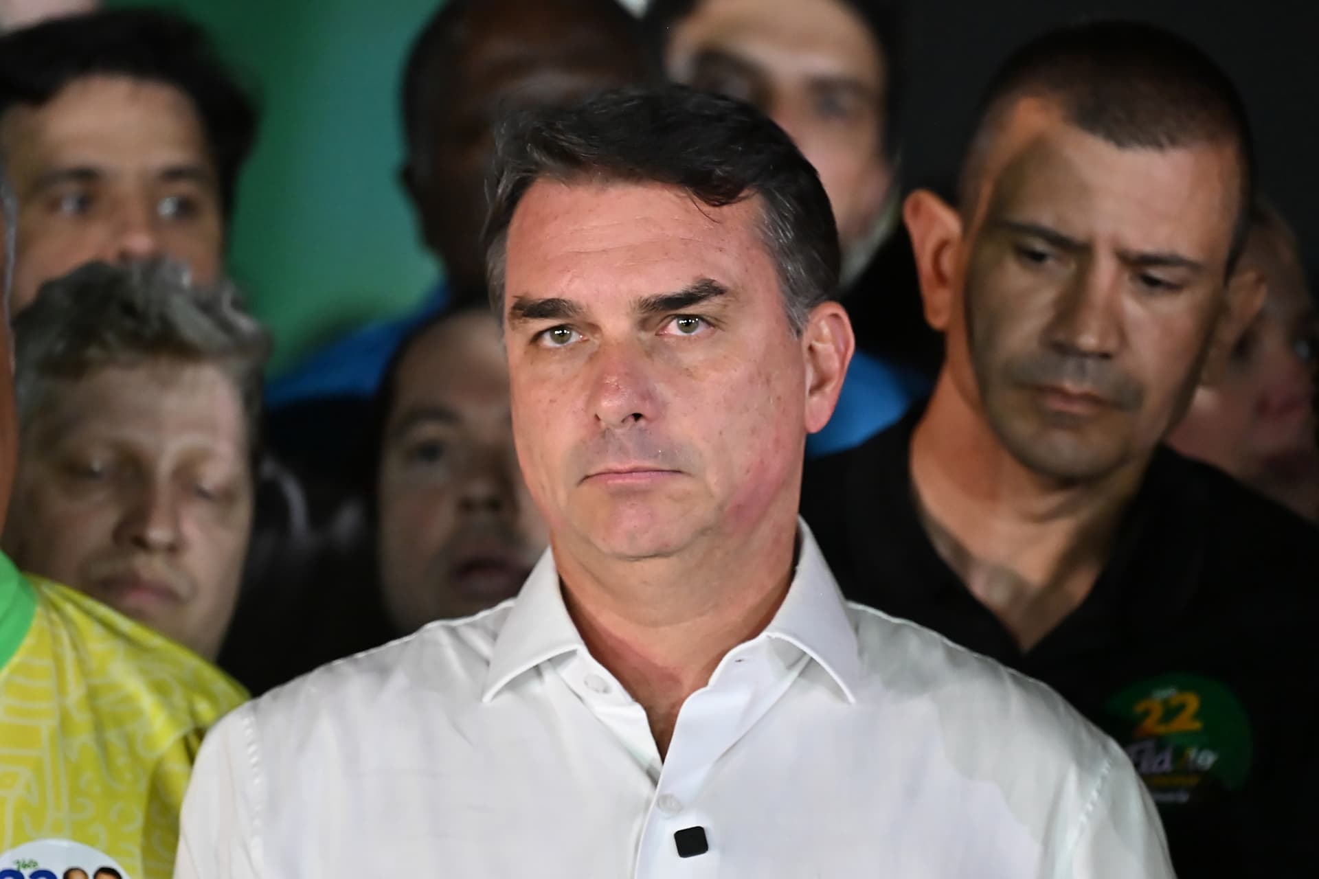 Ton Molina/Getty Images Presidential candidate Flavio Bolsonaro on October 25, 2026 at Brasilia, Brazil.