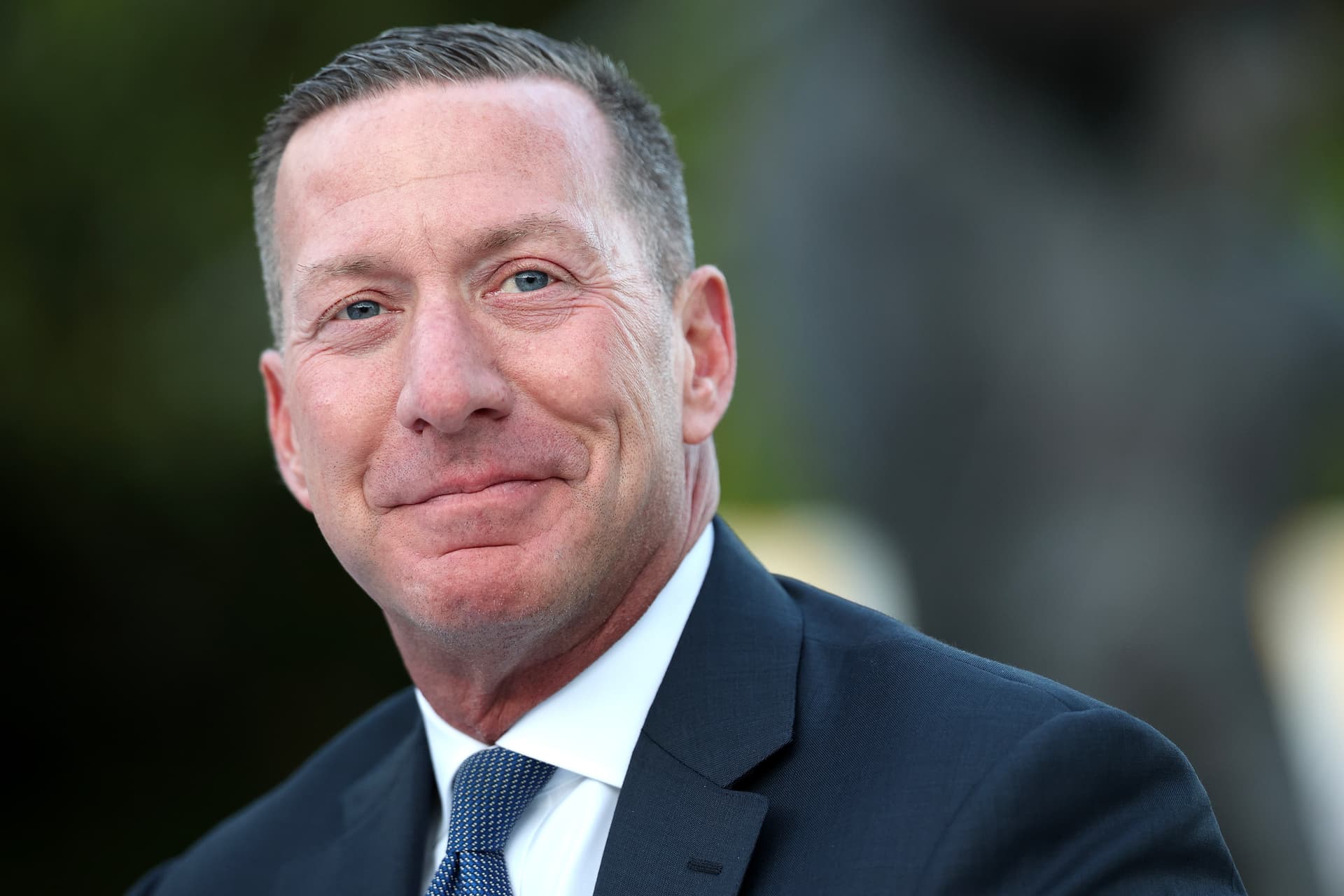 Kevin Dietsch/Getty Images The Secret Service director, Sean Curran, at the White House on May 11, 2026.