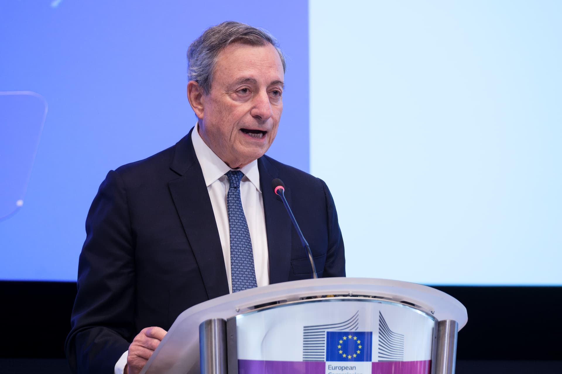Thierry Monasse/Getty Images The former head of Europe's central bank, Mario Draghi, on September 16, 2025 at Brussels.
