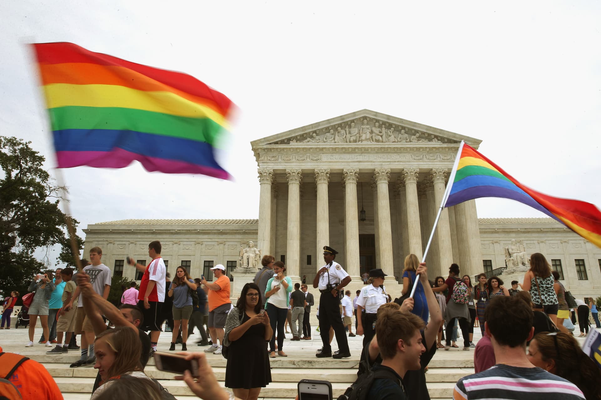 Mark Wilson/Getty Images The Supreme Court after the ruling in favor of same-sex marriage, June 26, 2015.