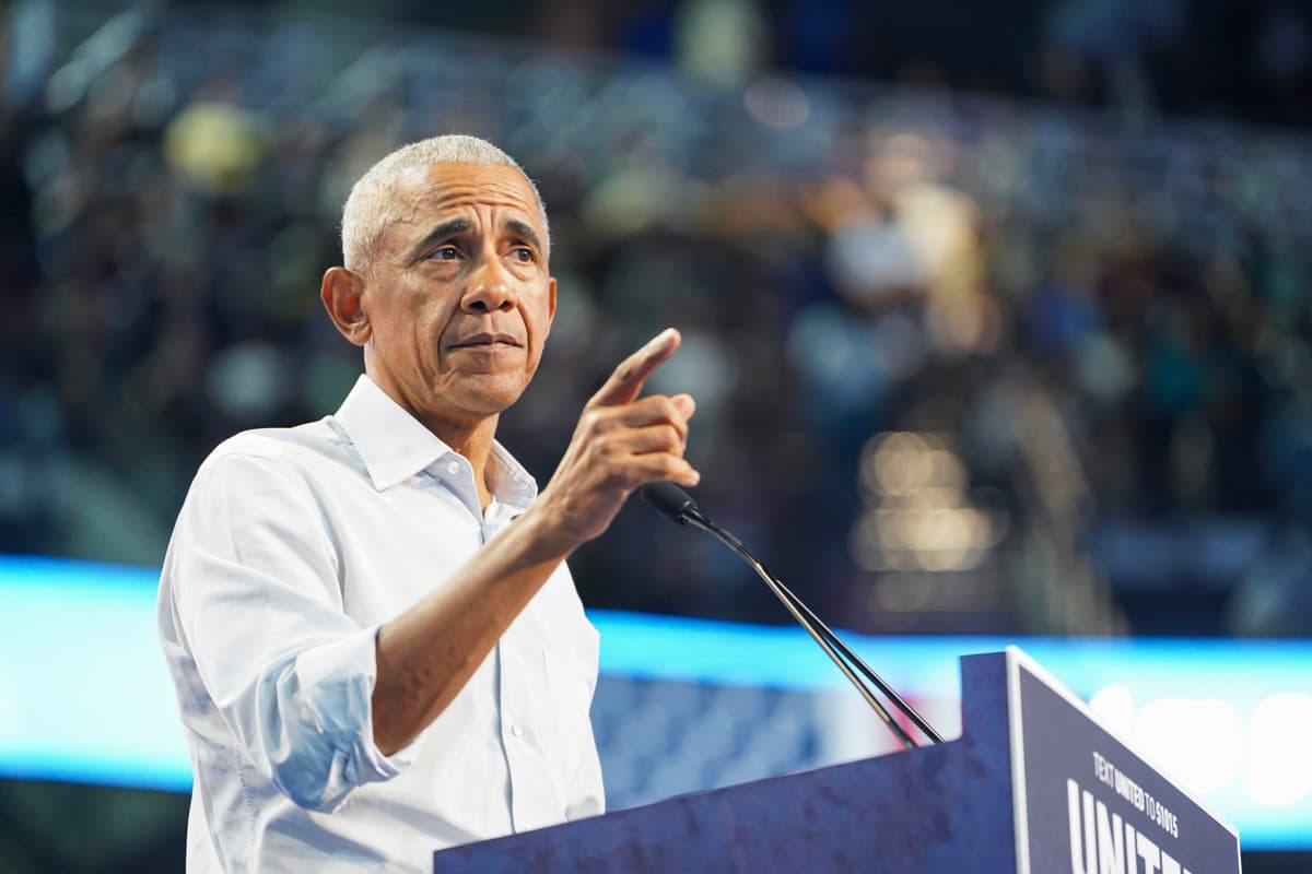 Megan Varner/Getty Images President Obama speaks during a rally for Democratic candidates on October 28, 2026 at Morrow, Georgia.