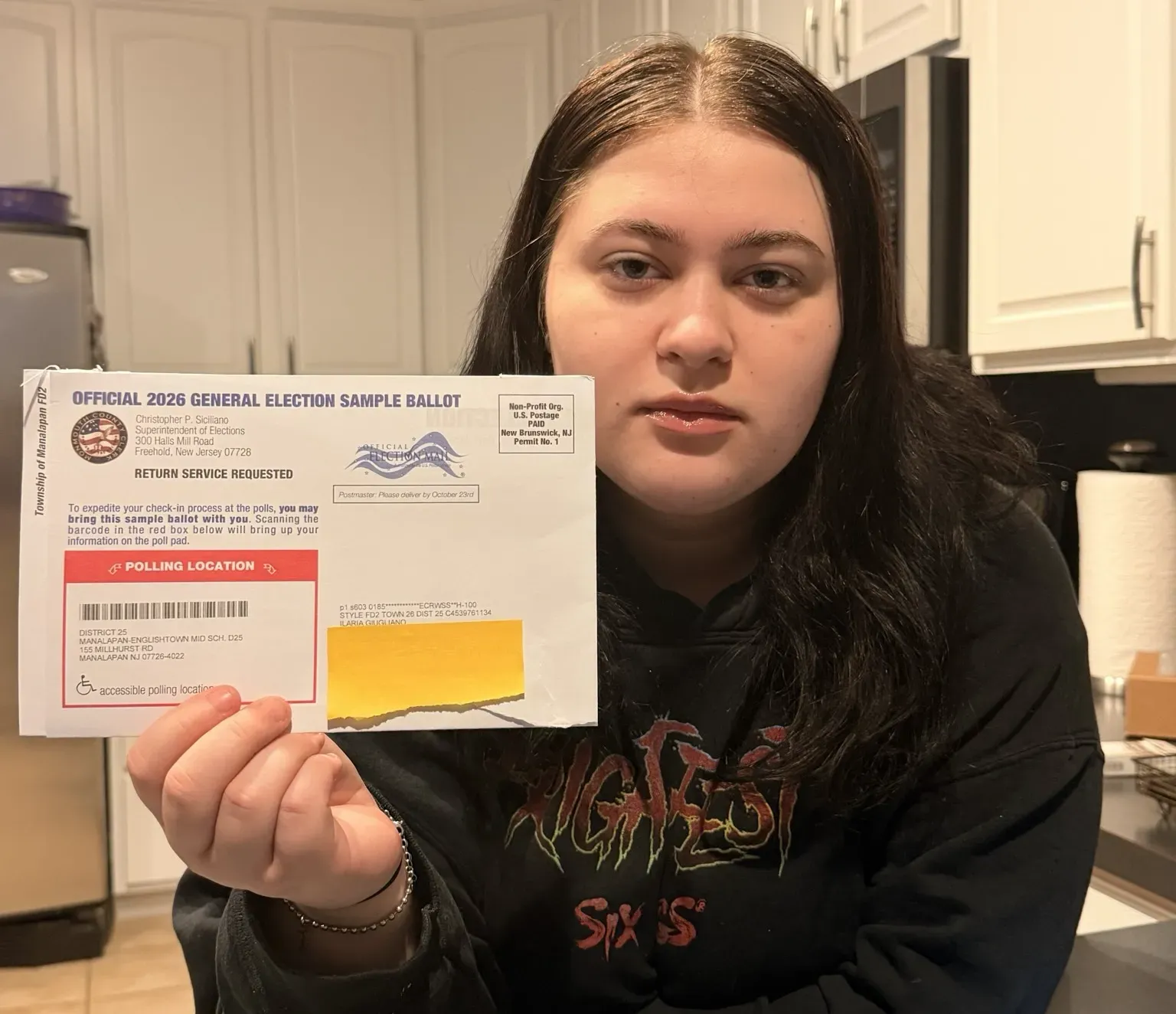 Via Ilaria Giugliano Ilaria Giugliano tells the Sun that she has been registered to vote despite only holding a green card.